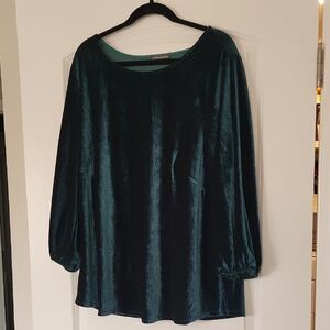 Adrianna Papell Green Oversized 3/4 Sleeve Blouse